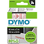 DYMO D1 Schriftband S0720520 12 mm x 7 m Rot, Transparent von DYMO