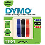 Dymo 3D Etikettenband S0847750 Weiß auf Rot, Schwarz, Blau 9 mm x 3 m 3 Stück von DYMO