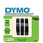 Dymo 3D Prägeetiketten S0847730 Weiß auf Schwarz 9 mm x 3 m 3 Stück von DYMO