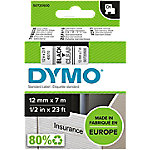 DYMO D1 Beschriftungsband Authentisch 45010 S0721440 Selbsthaftend Schwarz auf Transparent 12 mm x 7 m von DYMO