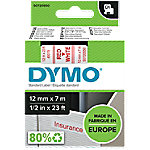DYMO D1 Beschriftungsband Authentisch 45015 S0720550 Selbsthaftend Rot auf Weiß 12 mm x 7 m von DYMO