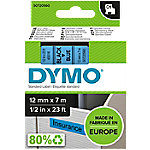 DYMO D1 Beschriftungsband Authentisch 45016 S0720560 Selbsthaftend Schwarz auf Blau 12 mm x 7 m von DYMO