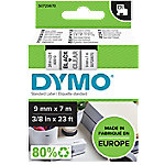 DYMO D1 Beschriftungsband Authentisch 40910 2027786 Selbsthaftend Schwarz auf Transparent 9 mm x 7 m von DYMO