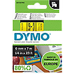 Dymo D1 S0720790 / 43618 Authentic Schriftband Selbstklebend Schwarzer Druck auf Gelb 6 mm x 7m von DYMO