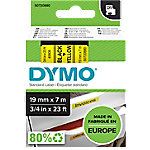 Dymo D1 S0720880 / 45808 Authentic Schriftband Selbstklebend Schwarzer Druck auf Gelb 19 mm x 7m von DYMO