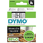 Dymo D1 S0720930 / 53713 Authentic Schriftband Selbstklebend Schwarzer Druck auf Weiß 24 mm x 7m von DYMO