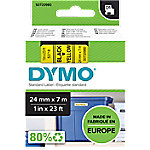 Dymo D1 S0720980 / 53718 Authentic Schriftband Selbstklebend Schwarzer Druck auf Gelb 24 mm x 7m von DYMO