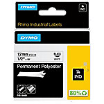 Dymo IND S0718210 / 18483 Authentic Rhino Polyester Schriftband Selbstklebend Schwarzer Druck auf Weiß 12 mm x 5.5m Dymo IND S0718210 / 18483 Authentic Rhino Polyester Schriftband Selbstklebend Schwarzer Druck auf Weiß 12 mm x 5.5m von DYMO