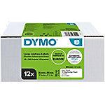 DYMO LW Adressetiketten Authentisch 99012 2093093 Selbsthaftend Schwarz auf Weiß 89 x 36 mm 12 Rollen à 260 Etiketten von DYMO