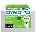 Dymo LW S0722390 / 99012 Authentic Large Address Labels Selbstklebend Weiß 36 x 89 mm 24 Rollen à 260 Etiketten von DYMO
