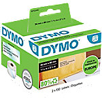 Dymo LW S0722410 / 99013 Authentic Große Adressetiketten Selbstklebend Schwarz auf Transparent 36 x 89 mm von DYMO