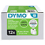 Dymo LW S0722420 / 99014 Authentic Versand-/Namensschildetiketten Selbstklebend Weiß 54 x 101 mm 12 Rollen à 220 Etiketten von DYMO