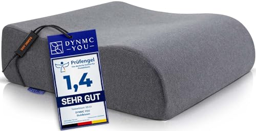 Bequeme Sitzerhöhung Stuhl Erwachsene & Kind - TEST SEHR GUT [IMIT PHYSIOTHERAPEUTEN ENTWICKELT] - Formstabiles, 13cm dickes Sitzkissen Stuhl - Perfekte Sitzerhöhung Auto, Büro, Aufstehhilfe von DYNMC you