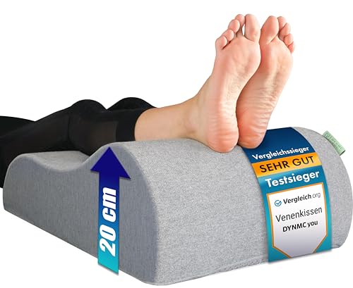 DYNMC you Venenkissen Beinhochlagerungskissen- VERGLEICHSSIEGER SEHR GUT - mit Physiotherapeuten Entwickelt - Beinkissen Hochlagerung für Beide Beine - Ergonomisches Fußkissen von DYNMC you