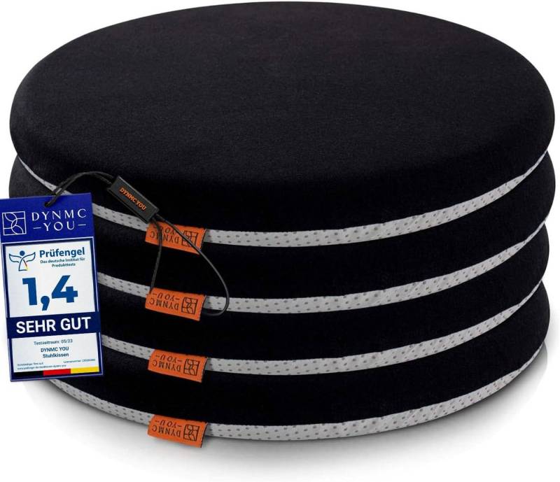 DYNMC you Sitzkissen Stuhl - Stuhlkissen 39x39 - Rund Set, Mittelhart H3 - Sitzkissen Bank Memory Schaumstoff - Sitzpolster Stuhl von DYNMC you