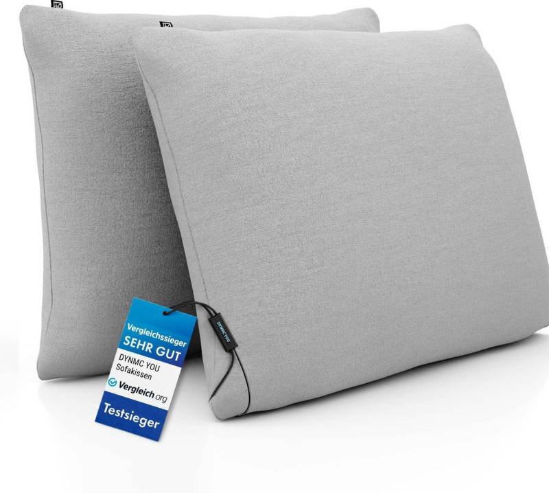 DYNMC you Sofakissen mit Füllung und Bezug - 2er Set mit Viel Füllung, Rückenkissen mit Baumwoll-Bezug - Bequeme Dekokissen von DYNMC you