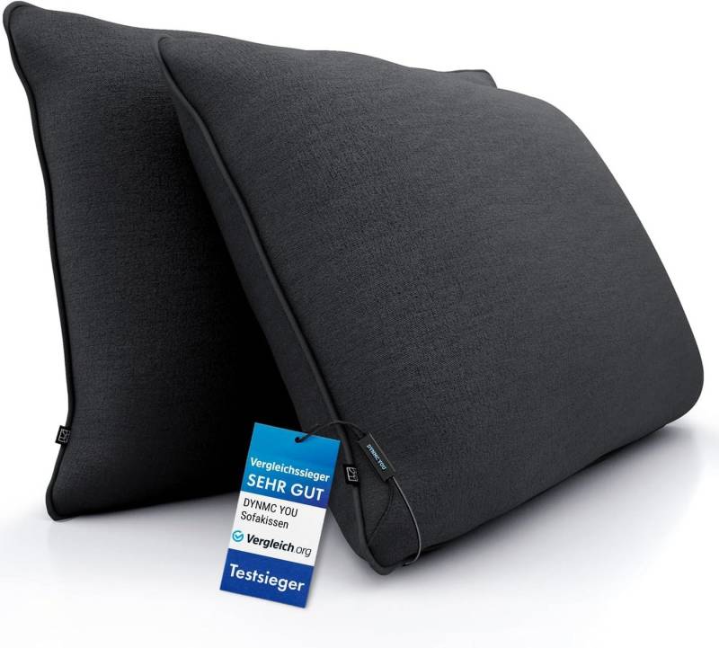 DYNMC you Sofakissen mit Füllung und Bezug - 2er Set mit Viel Füllung, Rückenkissen mit Baumwoll-Bezug - Bequeme Dekokissen DYNMC you Sofakissen mit Füllung und Bezug - 2er Set mit Viel Füllung, Rückenkissen mit Baumwoll-Bezug - Bequeme Dekokissen von DYNMC you