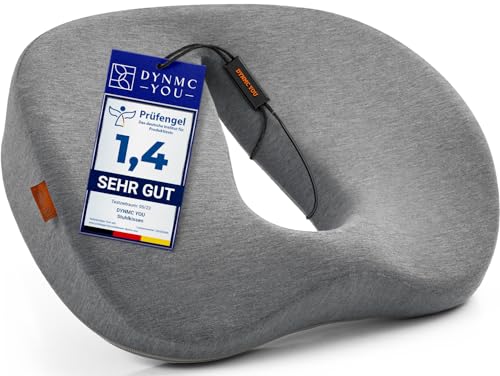 DYNMC you Sitzring Mittelhart H3 - Test SEHR GUT - [MIT PHYSIOTHERAPEUTEN ENTWICKELT] - Hämorrhoidenkissen Entlastet Steißbein Lindert Hämorrhoiden, Donut Kissen Erhöht Sitzkomfort von DYNMC you