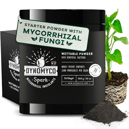 DYNOMYCO Spark 3 in 1 Mycorrhizal Inoculant Root Enhancer Powder for Plants (315 g/Up to 70 Plants) von DYNOMYCO