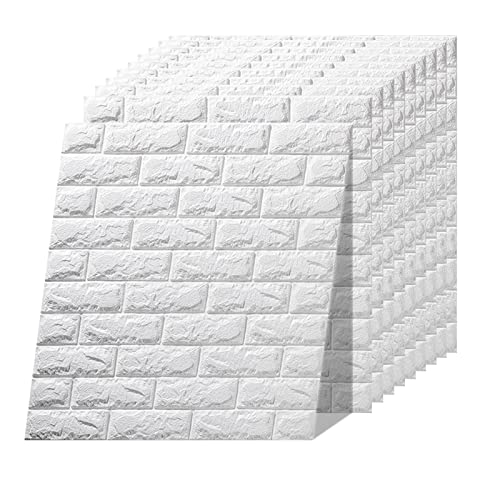 10 Stück 3D Wandpaneele selbstklebende Ziegel Tapete 77x70cm wasserfest Steinoptik Wandsticker Schaumstoff Wandtattoo für Badezimmer Schlafzimmer Wohnzimmer Balkon Küche 10 Stück 3D Wandpaneele selbstklebende Ziegel Tapete 77x70cm wasserfest Steinoptik Wandsticker Schaumstoff Wandtattoo für Badezimmer Schlafzimmer Wohnzimmer Balkon Küche von DYOUen
