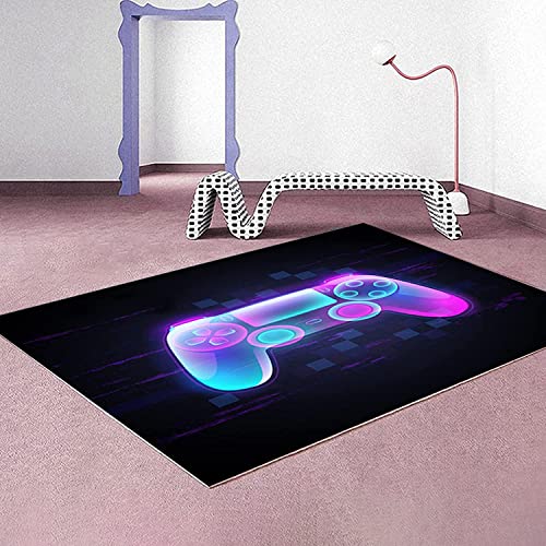 Gamer Rutschfeste Fußmatte Teppich Schlafzimmer 3D Controller Teenager Graffiti Spielkonsole Großer Dekoration Rugs Kinder Wohnzimmer Spiel Krabbelmatte (120x160cm, Controller für Spielkonsolen 1) von DYOUen