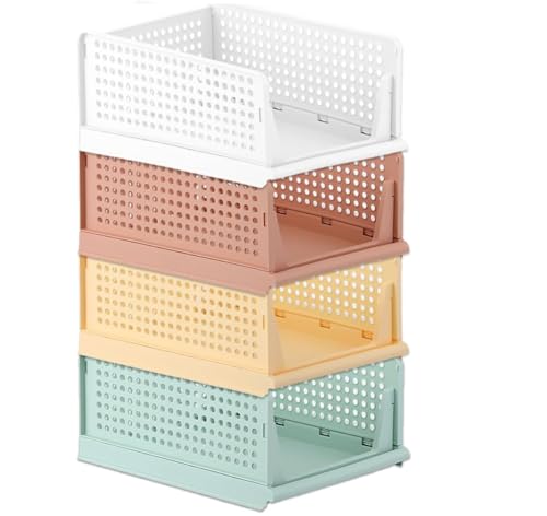 Kleiderschrank-Schubladenboxen, stapelbarer Kleiderschrank-Organizer, faltbare Aufbewahrungsboxen für die Heimorganisation (Farbe) von DYOUen