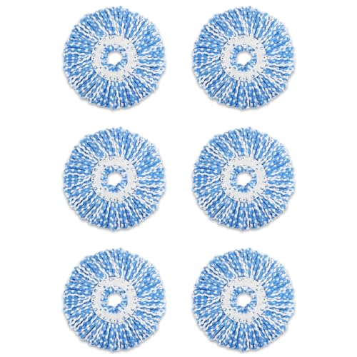 Wischmop Ersatzkopf Bodenwischer Rotation Disc Mop Ersatzköpfe Mikrofaser Wischpad Wechselbarer Ersatzmop Spin Reinigung Pads (blau, 2) von DYOUen