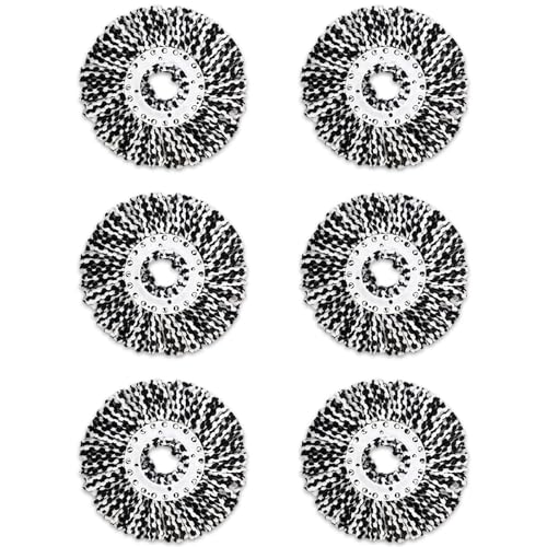 Wischmop Ersatzkopf Bodenwischer Rotation Disc Mop Ersatzköpfe Mikrofaser Wischpad Wechselbarer Ersatzmop Spin Reinigung Pads (schwarz, 2) von DYOUen