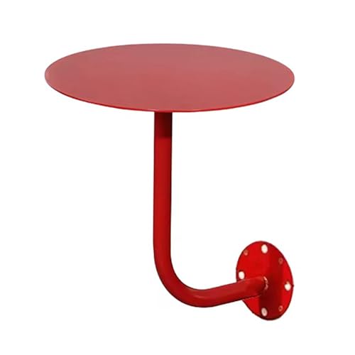 DYPJHEO Couchtisch Wandmontierter Kaffeetische, Runder Arbeitsplatten Wandtisch Wandschreibtisch, Café Kartenhalter Wand Kunst Kleiner Beistelltisch Hause, Verformungssicheres Eisenmetall von DYPJHEO