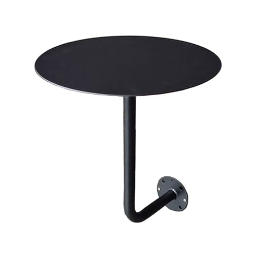DYPJHEO Couchtisch Wandmontierter Kaffeetische, Runder Arbeitsplatten Wandtisch Wandschreibtisch, Café Kartenhalter Wand Kunst Kleiner Beistelltisch Hause, Verformungssicheres Eisenmetall von DYPJHEO