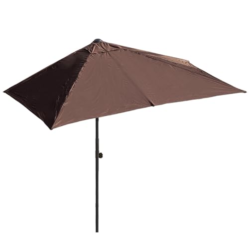 DYPJHEO Halb Rechteckiger Wandschirm Außenbereich Gartenschirm Markt Terrasse Sonnenschirm Balkon Halbschirm, Schirmgestell Aus Stahl, 200x100cm, 250x130cm, wasserdichte Polyester-Überdachung, UV 50+ von DYPJHEO