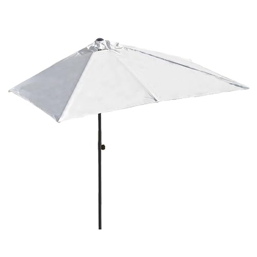 DYPJHEO Halb Rechteckiger Wandschirm Außenbereich Gartenschirm Markt Terrasse Sonnenschirm Balkon Halbschirm, Schirmgestell Aus Stahl, 200x100cm, 250x130cm, wasserdichte Polyester-Überdachung, UV 50+ von DYPJHEO