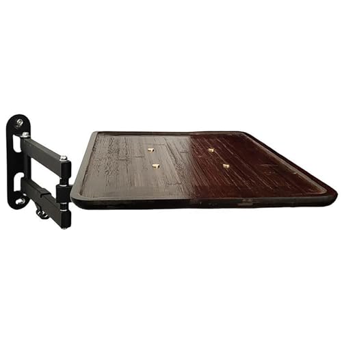 DYPJHEO Klappbarer Couchtisch, 40x30 cm, wandmontierter klappbarer Schreibtisch aus Bambus, drehbare Tischplatte, einziehbare schwebende Regalhalterung, Tragkraft 15 kg von DYPJHEO