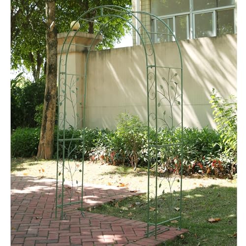 Gartenbogen – Robuster Gartenlaubenrahmen Klettertür fur den Garten, Große robuste Metall Kletterpflanzen Stützbögen Rosenbogen, Vintage Archway Dekor von DYPJHEO