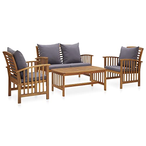 DYRJDJWIDHW 10-TLG. Garten-Lounge-Set mit Kissen Poly Rattan Graugarten Lounge sitzlounge Outdoor wetterfest balkonmöbel gartenmöbel setGeeignet für Gärten, Terrassen von DYRJDJWIDHW