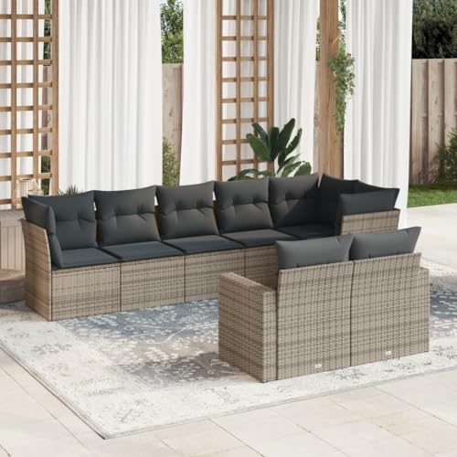 DYRJDJWIDHW 10-TLG. Garten-Sofagarnitur mit Kissen Grau Poly Rattangartenmöbel Set balkonmöbel Garten Lounge Balkon sofaGeeignet für Gärten, Terrassen DYRJDJWIDHW 10-TLG. Garten-Sofagarnitur mit Kissen Grau Poly Rattangartenmöbel Set balkonmöbel Garten Lounge Balkon sofaGeeignet für Gärten, Terrassen von DYRJDJWIDHW