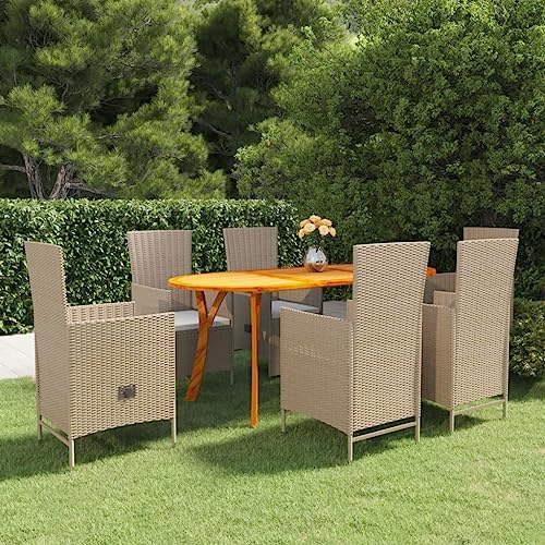 DYRJDJWIDHW 11-TLG. Garten-Essgruppe mit Kissen Poly Rattan Schwarzbalkonmöbel Balkon Sofa Garten Lounge gartenmöbelGeeignet für Gärten, Terrassen von DYRJDJWIDHW