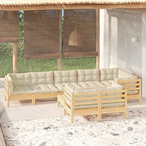 DYRJDJWIDHW 12-TLG. Garten-Lounge-Set mit Kissen Cremeweiß Massivholz Akaziegarten Lounge gartenmöbel Set sitzlounge Outdoor wetterfest Balkon sofaGeeignet für Gärten, Terrassen DYRJDJWIDHW 12-TLG. Garten-Lounge-Set mit Kissen Cremeweiß Massivholz Akaziegarten Lounge gartenmöbel Set sitzlounge Outdoor wetterfest Balkon sofaGeeignet für Gärten, Terrassen von DYRJDJWIDHW