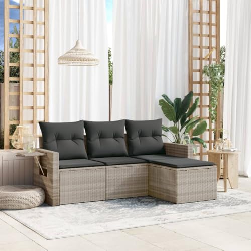 DYRJDJWIDHW 12-TLG. Garten-Sofagarnitur mit Kissen Beige Poly Rattangartenmöbel Set balkonmöbel sitzlounge Outdoor wetterfest Garten loungeGeeignet für Gärten, Terrassen DYRJDJWIDHW 12-TLG. Garten-Sofagarnitur mit Kissen Beige Poly Rattangartenmöbel Set balkonmöbel sitzlounge Outdoor wetterfest Garten loungeGeeignet für Gärten, Terrassen von DYRJDJWIDHW