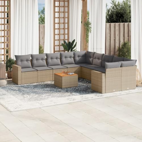 DYRJDJWIDHW 13-TLG. Garten-Sofagarnitur mit Kissen Beige Poly Rattangartenmöbel Set sitzlounge Outdoor wetterfest gartenmöbel Garten loungeGeeignet für Gärten, Terrassen DYRJDJWIDHW 13-TLG. Garten-Sofagarnitur mit Kissen Beige Poly Rattangartenmöbel Set sitzlounge Outdoor wetterfest gartenmöbel Garten loungeGeeignet für Gärten, Terrassen von DYRJDJWIDHW