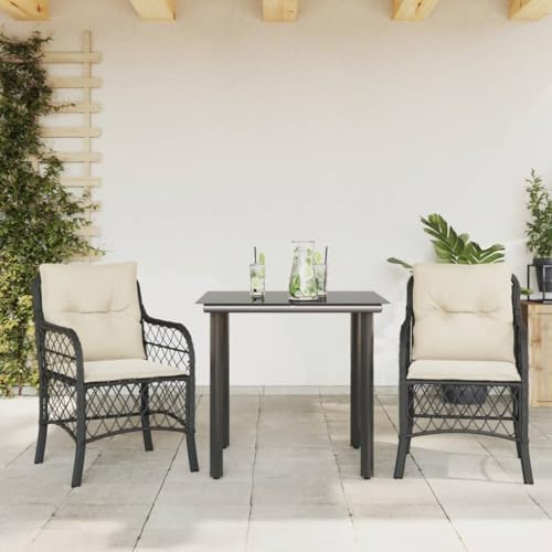 DYRJDJWIDHW 13-TLG. Garten-Sofagarnitur mit Kissen Beige Poly Rattansitzlounge Outdoor wetterfest Garten Lounge gartenmöbel Balkon sofaGeeignet für Gärten, Terrassen von DYRJDJWIDHW