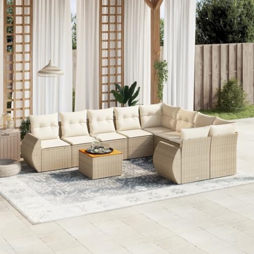 DYRJDJWIDHW 14-TLG. Garten-Sofagarnitur mit Kissen Beige Poly Rattanbalkon Sofa Garten Lounge gartenmöbel Set balkonmöbelGeeignet für Gärten, Terrassen DYRJDJWIDHW 14-TLG. Garten-Sofagarnitur mit Kissen Beige Poly Rattanbalkon Sofa Garten Lounge gartenmöbel Set balkonmöbelGeeignet für Gärten, Terrassen von DYRJDJWIDHW