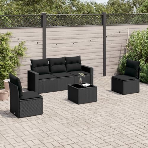 DYRJDJWIDHW 15-TLG. Garten-Essgruppe mit Kissen Beige Poly Rattangarten Lounge gartenmöbel Set gartenmöbel balkonmöbelGeeignet für Gärten, Terrassen von DYRJDJWIDHW