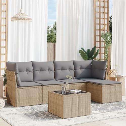 DYRJDJWIDHW 15-TLG. Garten-Essgruppe mit Kissen Grau Poly Rattanbalkonmöbel gartenmöbel Set gartenmöbel sitzlounge Outdoor wetterfestGeeignet für Gärten, Terrassen DYRJDJWIDHW 15-TLG. Garten-Essgruppe mit Kissen Grau Poly Rattanbalkonmöbel gartenmöbel Set gartenmöbel sitzlounge Outdoor wetterfestGeeignet für Gärten, Terrassen von DYRJDJWIDHW