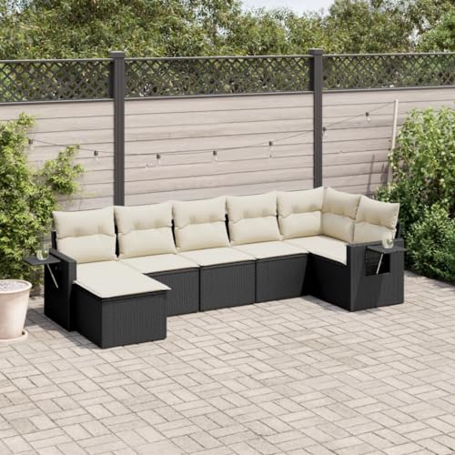 DYRJDJWIDHW 3-TLG. Garten-Essgruppe Massivholz Tannebalkonmöbel Balkon Sofa sitzlounge Outdoor wetterfest gartenmöbelGeeignet für Gärten, Terrassen von DYRJDJWIDHW