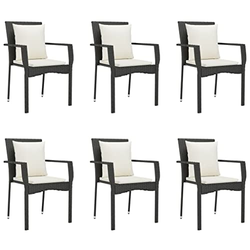 DYRJDJWIDHW 3-TLG. Garten-Lounge-Set Schwarz Poly Rattan Massivholz Akaziebalkonmöbel gartenmöbel Set sitzlounge Outdoor wetterfest gartenmöbelGeeignet für Gärten, Terrassen von DYRJDJWIDHW