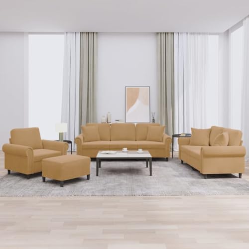 DYRJDJWIDHW 6-TLG. Garten-Lounge-Set Massivholz Kiefergartenmöbel Set Garten Lounge balkonmöbel Balkon sofaGeeignet für Gärten, Terrassen von DYRJDJWIDHW