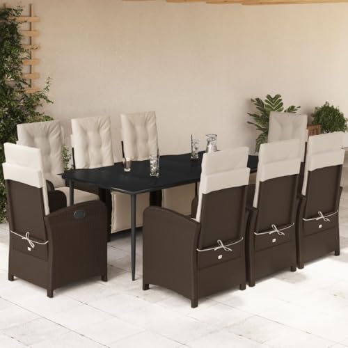 DYRJDJWIDHW 6-TLG. Garten-Sofagarnitur mit Kissen Beige Poly Rattangartenmöbel balkonmöbel Balkon Sofa gartenmöbel setGeeignet für Gärten, Terrassen von DYRJDJWIDHW