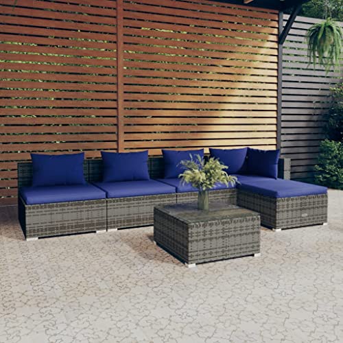 DYRJDJWIDHW 7-TLG. Garten-Essgruppe mit Kissen Grau Poly Rattangarten Lounge balkonmöbel gartenmöbel Set gartenmöbelGeeignet für Gärten, Terrassen DYRJDJWIDHW 7-TLG. Garten-Essgruppe mit Kissen Grau Poly Rattangarten Lounge balkonmöbel gartenmöbel Set gartenmöbelGeeignet für Gärten, Terrassen von DYRJDJWIDHW