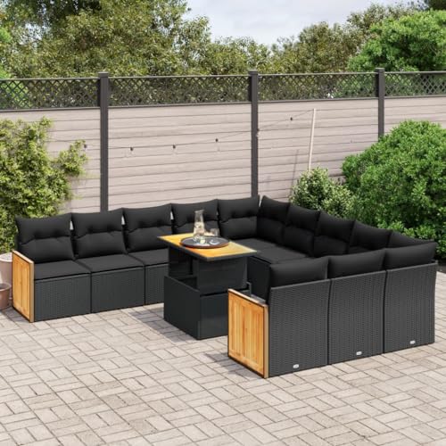 DYRJDJWIDHW 7-TLG. Garten-Sofagarnitur mit Kissen Schwarz Poly Rattangartenmöbel Set balkonmöbel gartenmöbel sitzlounge Outdoor wetterfestGeeignet für Gärten, Terrassen DYRJDJWIDHW 7-TLG. Garten-Sofagarnitur mit Kissen Schwarz Poly Rattangartenmöbel Set balkonmöbel gartenmöbel sitzlounge Outdoor wetterfestGeeignet für Gärten, Terrassen von DYRJDJWIDHW